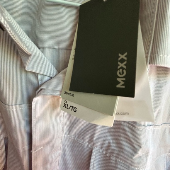 Mexx Mens XL New With Tags Long Sleeve Button Down Stripped grey shirt - Picture 6 of 7